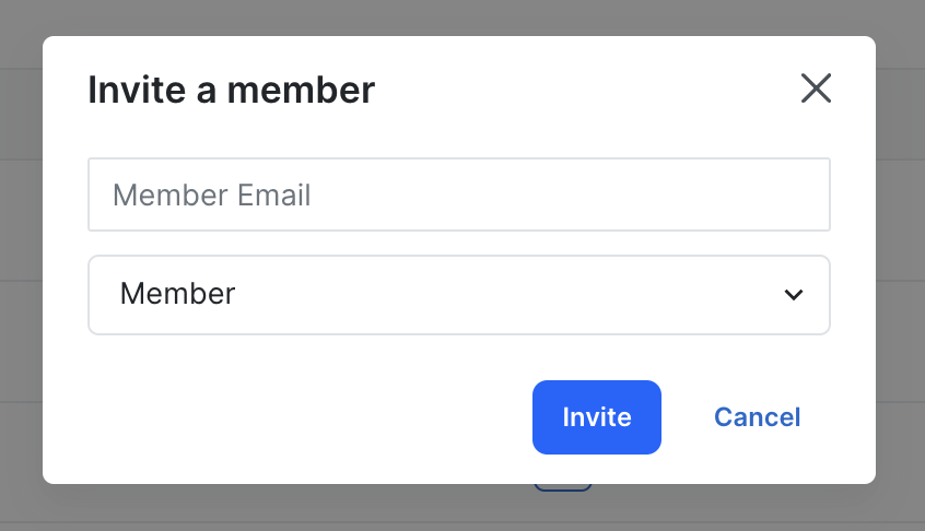 Enter member email